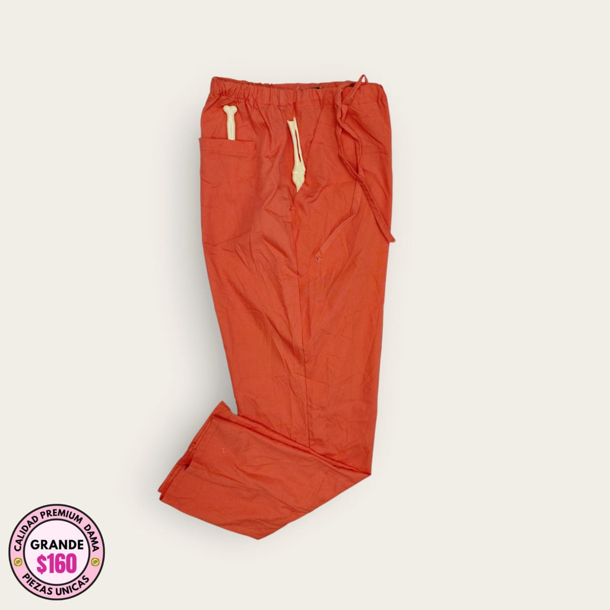 Pantalón médico premium color naranja coral para dama talla L