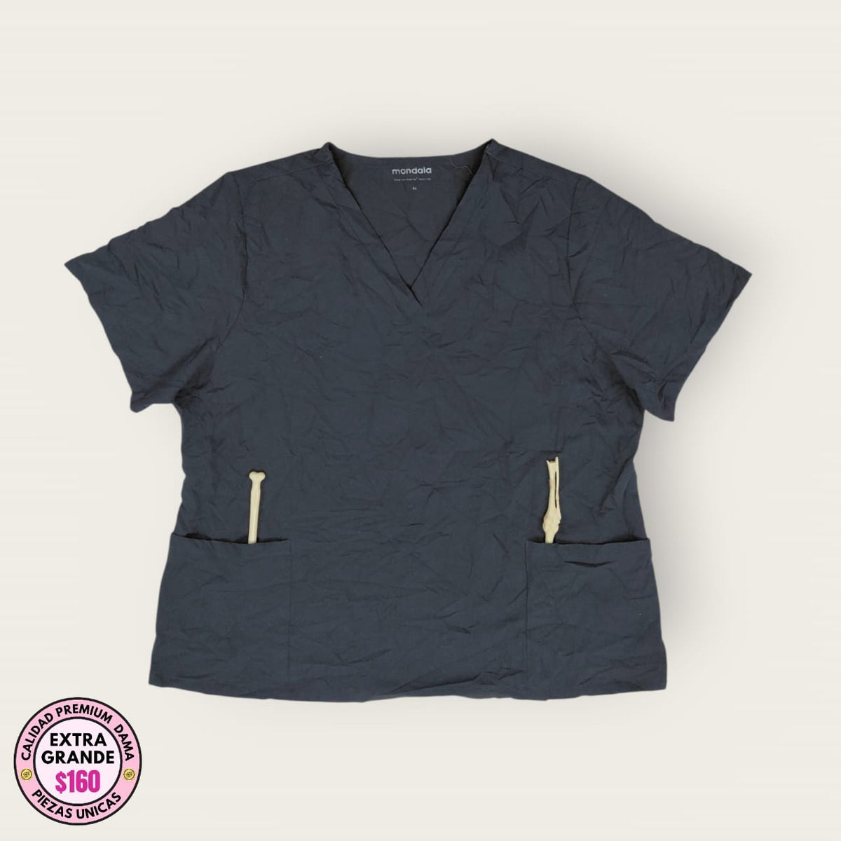 Filipina médica premium gris Oxford (chemise) | XL