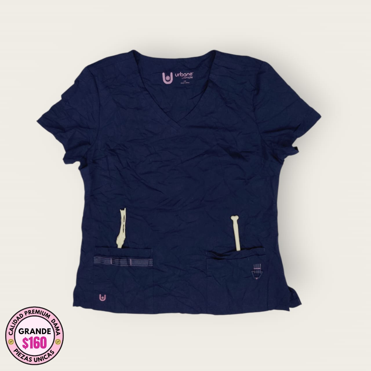 Filipina médica premium azul marino (chemise) | L