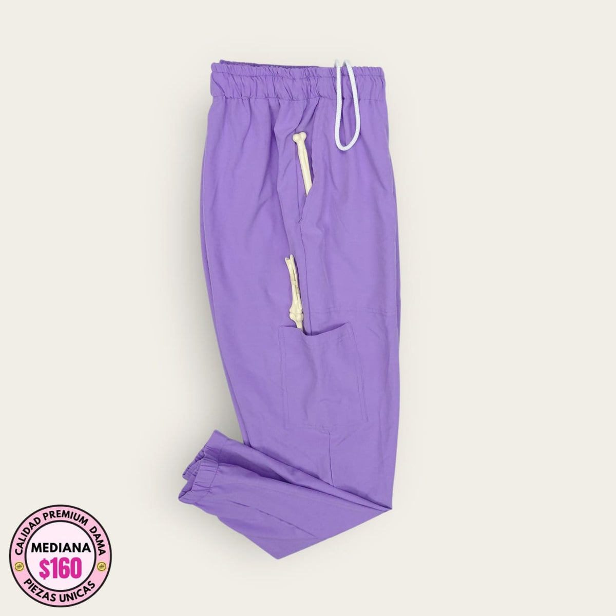 Pantalón médico premium lavanda para dama talla M