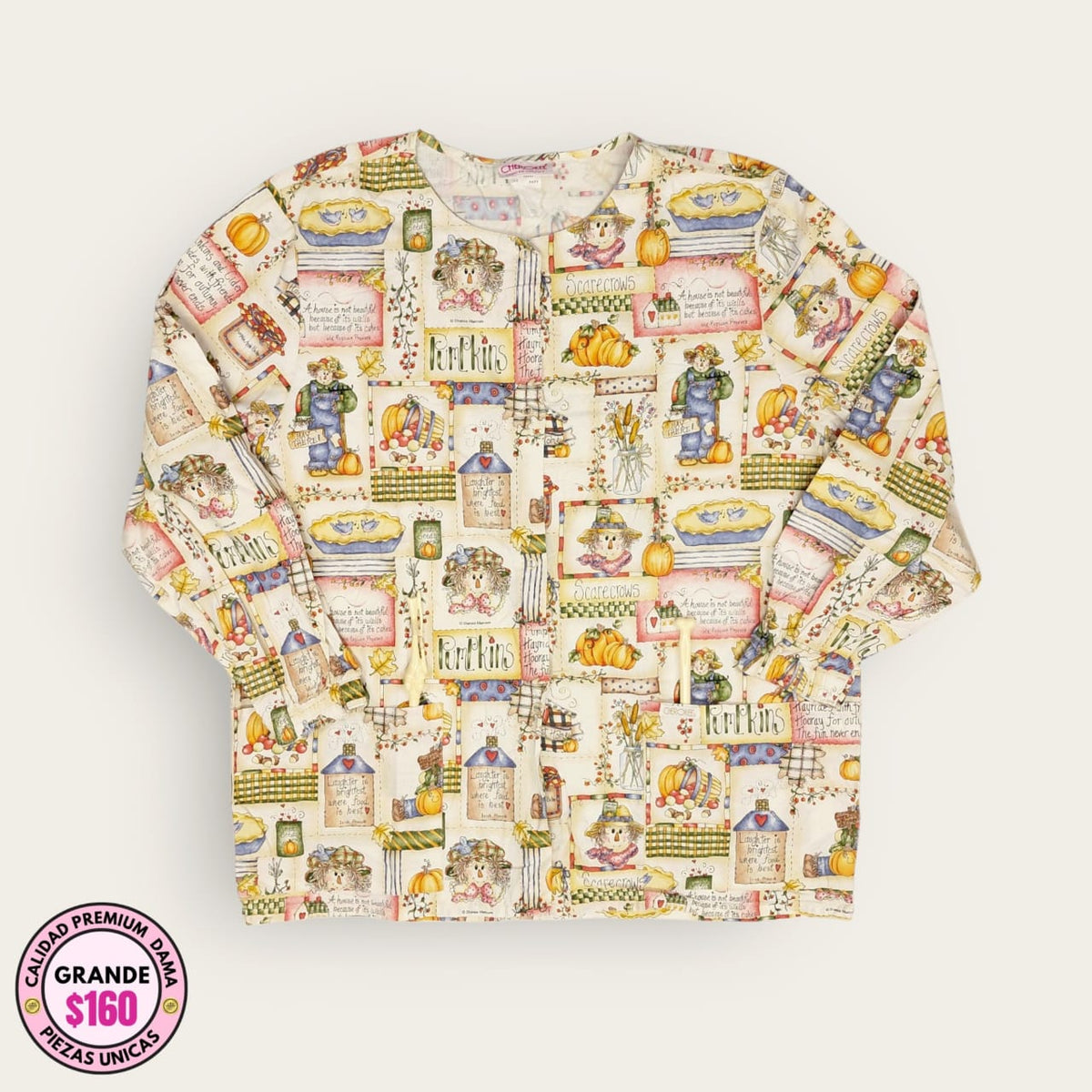 Filipina médica Cherokee estampado otoño manga larga | Dama L