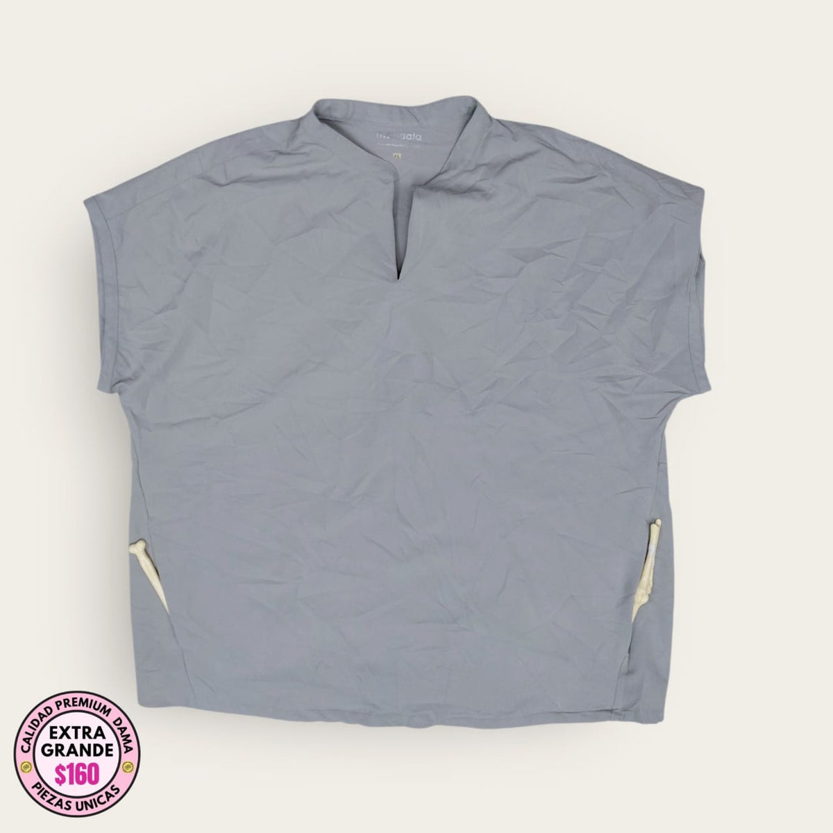 Filipina médica Mandala gris claro, talla extragrande para dama, disponible en Uniformes MID.