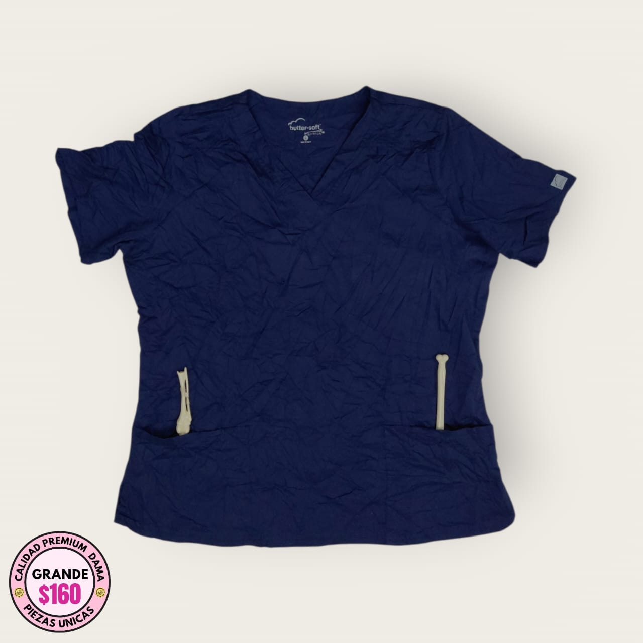 Filipina médica premium azul marino (chemise) | L