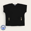 Filipina médica Healing Hands negra, talla grande para caballero, línea Premium de Uniformes MID.