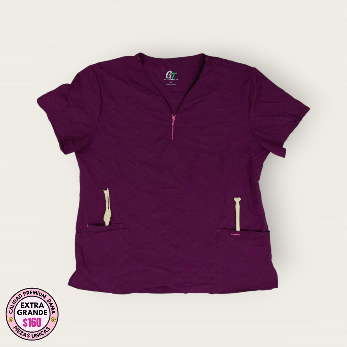Filipina médica premium vino (chemise) | XL