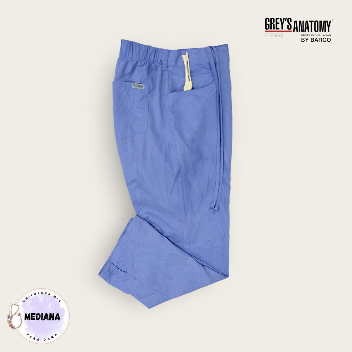 Pantalón médico Grey's Anatomy azul lavanda | Dama M
