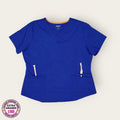 Filipina médica Scrubstar azul rey, talla extragrande para dama, disponible en Uniformes MID.