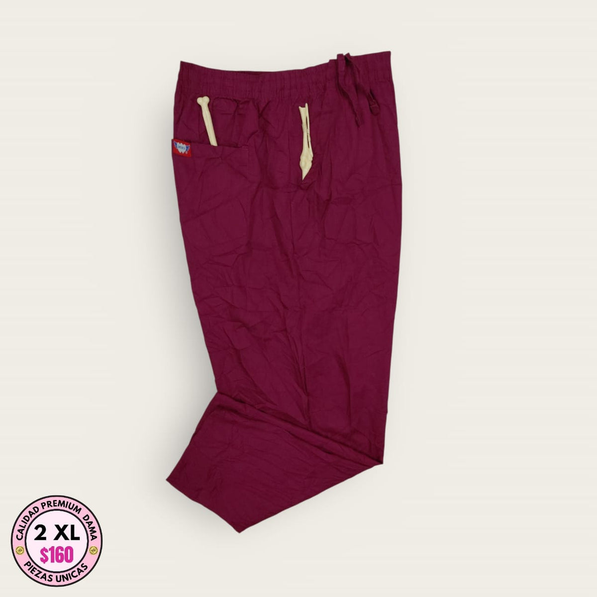 Pantalón médico vino | Dama 2XL
