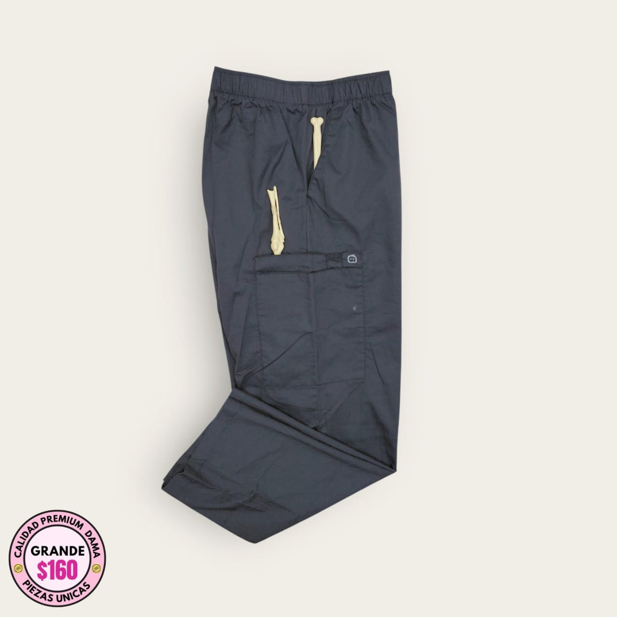 Pantalón médico gris grafito cargo | Dama L