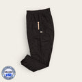 Pantalón médico negro de pretina elástica, talla grande para caballero, línea Premium de Uniformes MID.